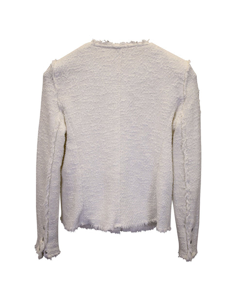 Women's Iro Agnette Tweed Jacket in White Cotton
