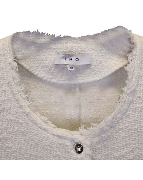 Women's Iro Agnette Tweed Jacket in White Cotton