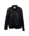 Men's Kenzo Zip Front Moto Jacket in Black Calfskin Leather