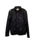 Men's Kenzo Zip Front Moto Jacket in Black Calfskin Leather