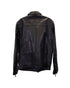 Men's Kenzo Zip Front Moto Jacket in Black Calfskin Leather