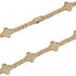 Clover Iced Prong Cuban Chain (Gold) - 8mm