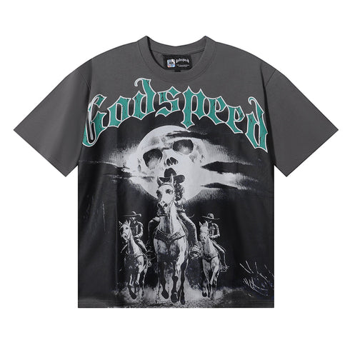 Godspeed T-shirts Drowning Free Muse Printed Cotton Crew Neck Short Sleeve Men and Women