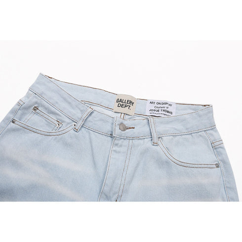 Gallery Dept Jeans Splicing Contrast Color Casual Denim Trousers
