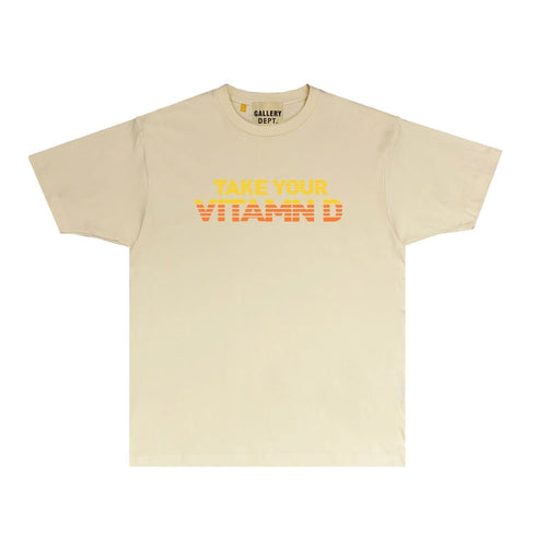 Gallery Dept T Shirt Retro Printed Loose Short-Sleeved Shirt