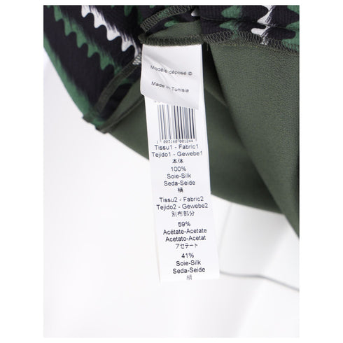 Women's Kenzo Printed T-Shirt in Green Silk