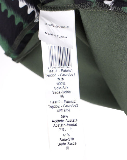 Women's Kenzo Printed T-Shirt in Green Silk