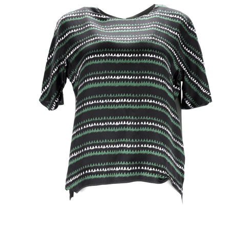 Women's Kenzo Printed T-Shirt in Green Silk
