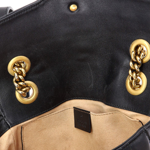 Pearly GG Marmont Flap Bag Embellished Matelasse Leather Mini