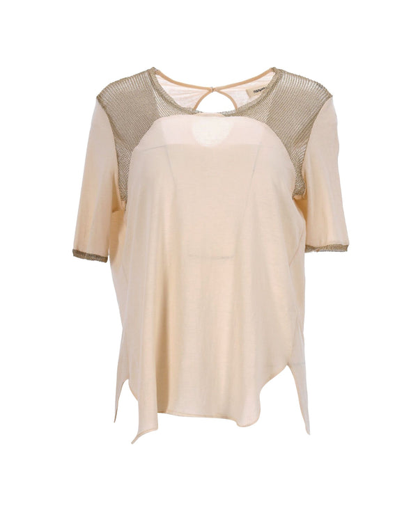 Women's Nanushka T-shirt in Beige Polyester