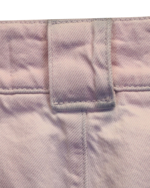 Women's Iro High-Waist Pleated Tapered Pants in Pink Cotton Denim