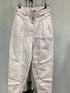 Women's Iro High-Waist Pleated Tapered Pants in Pink Cotton Denim