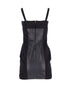 Women's Joseph Panel Corset Dress in Black Wool and Leather