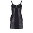 Women's Joseph Panel Corset Dress in Black Wool and Leather