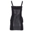 Women's Joseph Panel Corset Dress in Black Wool and Leather