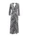 Women's Rixo Rose Open Back Ruffled Maxi Dress in Animal Print Silk