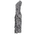 Women's Rixo Rose Open Back Ruffled Maxi Dress in Animal Print Silk