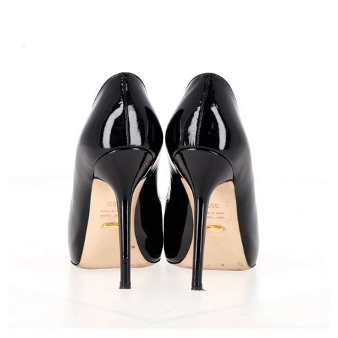 Women's Sergio Rossi High Heel Pumps in Black Patent Leather