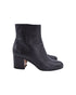 Women's Gianvito Rossi Black leather chunky heeled booties with side zip 35.5