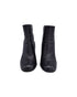 Women's Gianvito Rossi Black leather chunky heeled booties with side zip 35.5