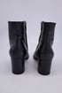 Women's Gianvito Rossi Black leather chunky heeled booties with side zip 35.5