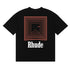 Rhude T-shirts Chevron Red Printed Cotton Casual Short Sleeve Men and Women