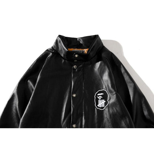 Bathing Ape Coat Spring and Autumn Fashion Brand Leather Jacket Youth Fashion Leather Jacket