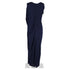 Women's Peter Pilotto Draped Sleeveless Gown in Navy Blue Cotton