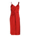 Women's T by Alexander Wang Draped Dress in Red Satin
