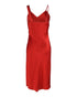 Women's T by Alexander Wang Draped Dress in Red Satin