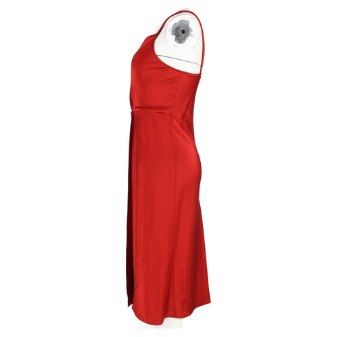 Women's T by Alexander Wang Draped Dress in Red Satin