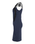 Women's Red Valentino Lace Detail Dress in Navy Blue Viscose