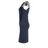 Women's Red Valentino Lace Detail Dress in Navy Blue Viscose