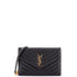 Classic Monogram Wallet on Chain Matelasse Chevron Leather Small