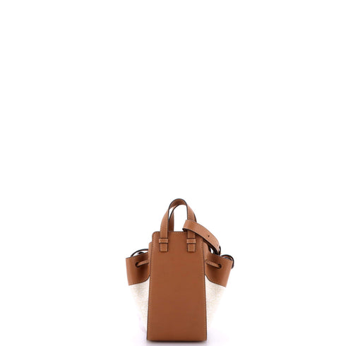 Hammock Bag Leather and Anagram Jacquard Mini