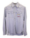 Men's Kenzo Logo Embroidered Denim Shirt in Light Blue Cotton