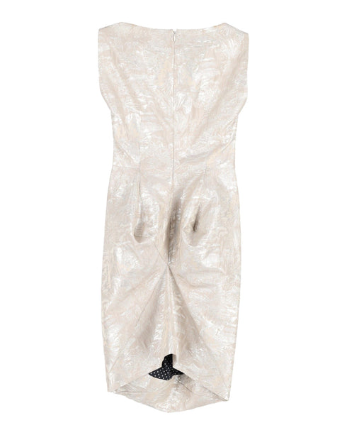 Women's Vivienne Westwood Red Label Cowl Neck Dress in Cream Polyester