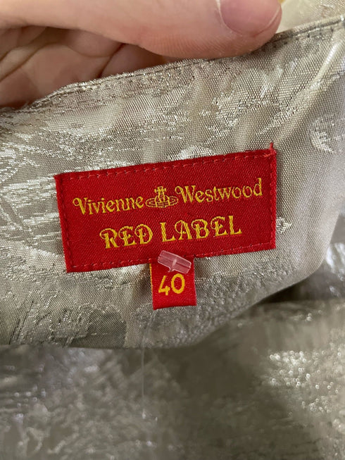 Women's Vivienne Westwood Red Label Cowl Neck Dress in Cream Polyester