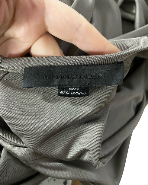 Women's Alexander Wang Asymmetric Midi Dress in Green Rayon