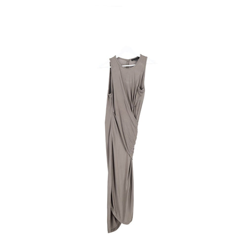 Women's Alexander Wang Asymmetric Midi Dress in Green Rayon