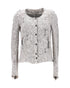 Women's IRO Distressed Jacket in Grey Cotton