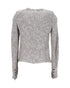 Women's IRO Distressed Jacket in Grey Cotton
