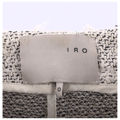 Women's IRO Distressed Jacket in Grey Cotton