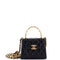 Coco Enamel Top Handle Flap Bag Quilted Lambskin Mini