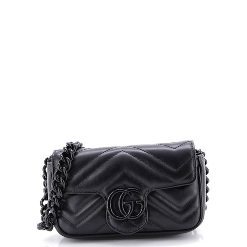 GG Marmont Flap Belt Bag Matelasse Leather
