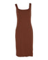 Women's Reformation Emiliana Knit Midi Dress in Brown Tencel