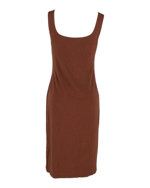 Women's Reformation Emiliana Knit Midi Dress in Brown Tencel
