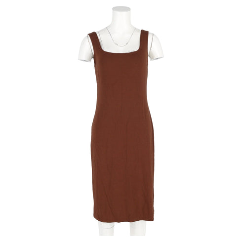 Women's Reformation Emiliana Knit Midi Dress in Brown Tencel