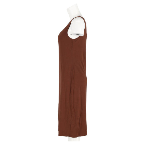Women's Reformation Emiliana Knit Midi Dress in Brown Tencel