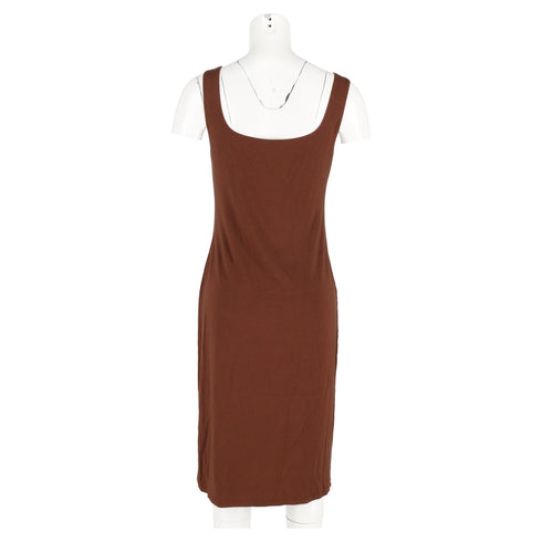 Women's Reformation Emiliana Knit Midi Dress in Brown Tencel